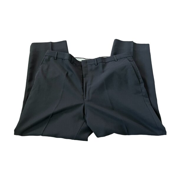 Town Craft Mens Ankle Trouser Pants Blue Size 42x30 Straight Leg Slash Pockets - Picture 1 of 10